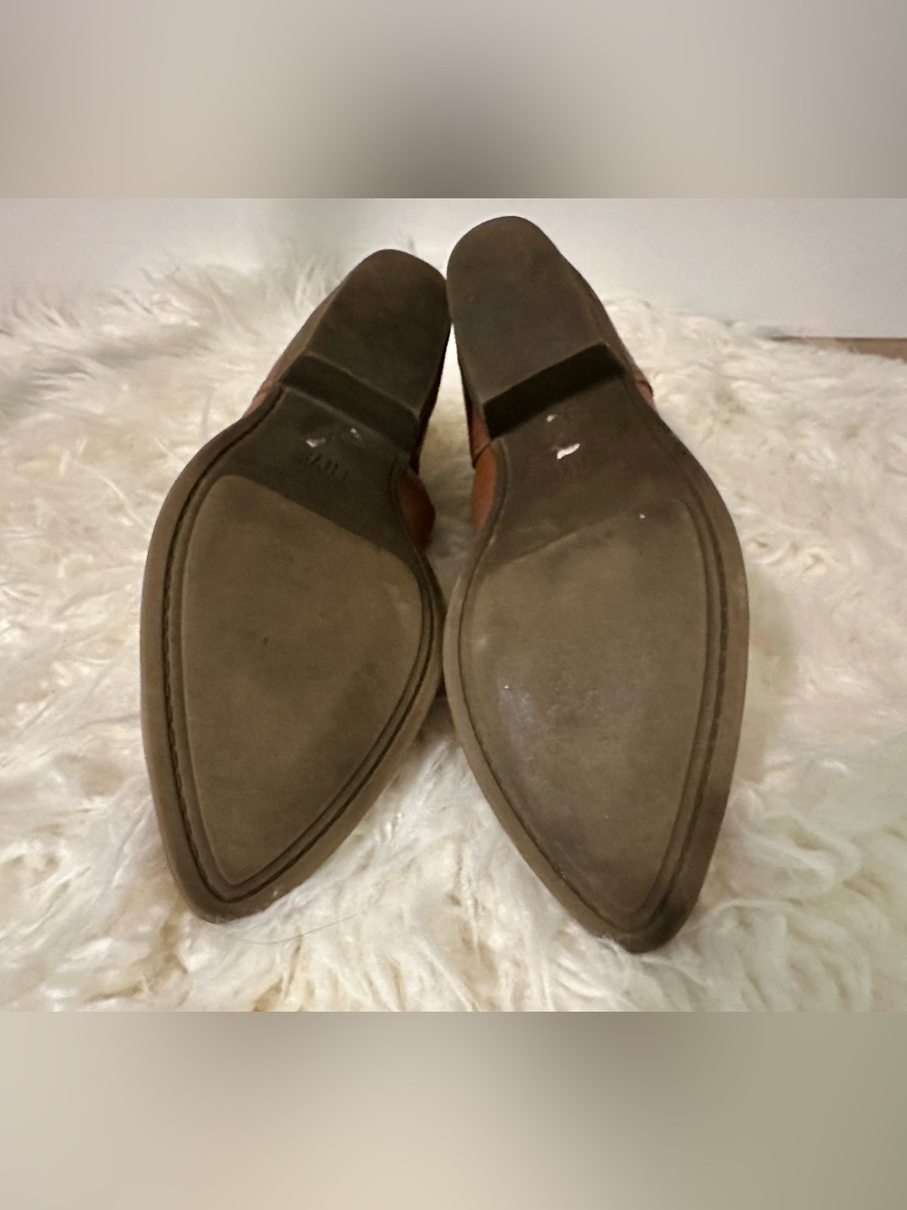 Frye Classic Leather Women's Slip-On Ankle Shoes in Tan - Picture 3 of 3